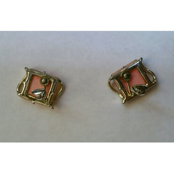 Vintage Coro confetti thermoset lucite earrings - Picture 5 of 6
